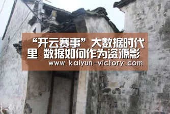 “开云赛事”大数据时代里 数据如何作为资源影响商业?(图1) 开云足球
